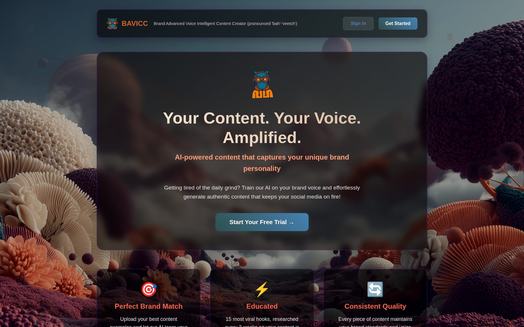 The BAVICC website